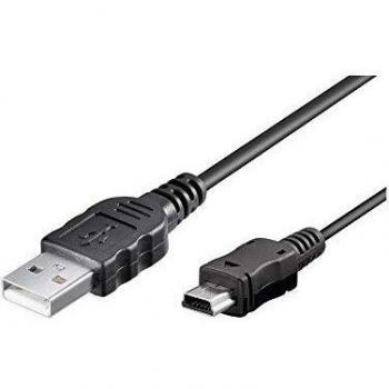 Cable Mini USB de Carga y Sincronización 1m para PS3 y Cámaras Digitales