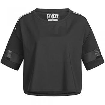 Camiseta funcional de manga corta Benlee Hamptons negra para mujer