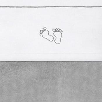 Jollein 008-524-64961 hojas, 120 x 150 cm, Little Feet plata