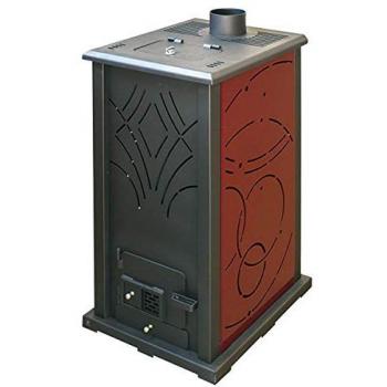Estufa Biomasa Eco Nova 10 kW Sin Electricidad Color Burdeos (Pellets-Orujo)