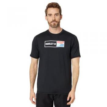 Hurley Camiseta de Manga Corta UV Everyday Hybrid, protección UPF, color negro, talla S para hombre