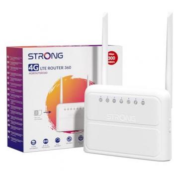 Router 4G Strong 4GROUTER360, Wi-Fi 300Mbps, 4 Puertos Ethernet, Antenas Externas, Soporta hasta 32 Dispositivos