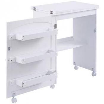 Folding Craft Table with Storage Cabinet