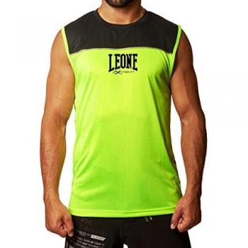 Leone 1947 Camiseta de Tirantes Amarillo Fluor y Negro