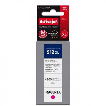 Cartucho de Tinta Original Activejet AH-912MRX Púrpura, recambio HP 912XL 3YL82AE, premium, capacidad para 990 páginas