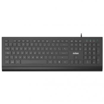 Teclado Nilox con Cable, Color Negro, Layout Español