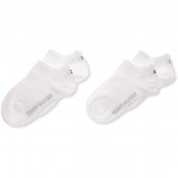 Tommy Hilfiger TH Children Sneaker 2P Calcetines de Ribetes de Punto Elástico, Blanco