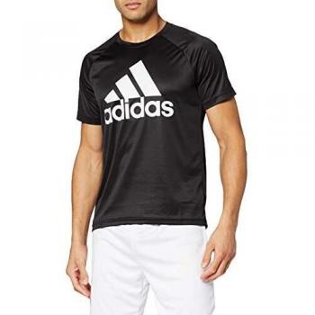 adidas D2M Logo Camiseta, Hombre, Negro, XL