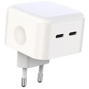 CARGADOR DE CORRIENTE L102 35W 2 X TIPO C XO BLANCO