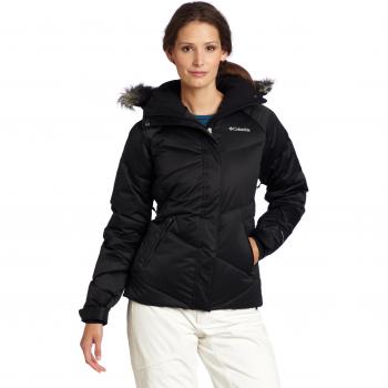Columbia Lay D Down - Chaqueta plumas para mujer, color negro, talla XS