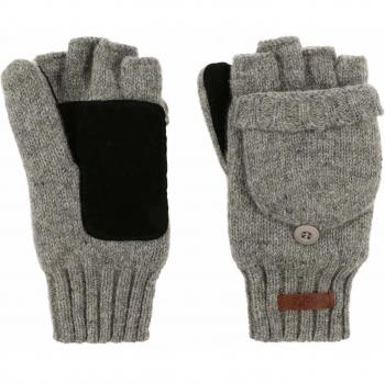 Barts Warm Insulated Boys' Wool Fingerless Gloves - Grey - Size 3