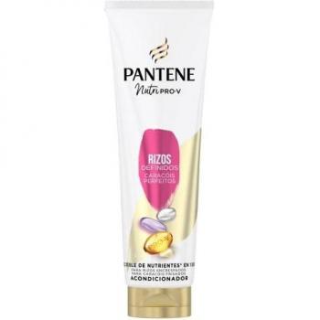 Pantene Nutri Pro-V Acondicionador Rizos Definidos, doble de nutrientes con 1 solo uso, fortalece el pelo desde el interior, para cabello encrespado y rebelde, 275 ML
