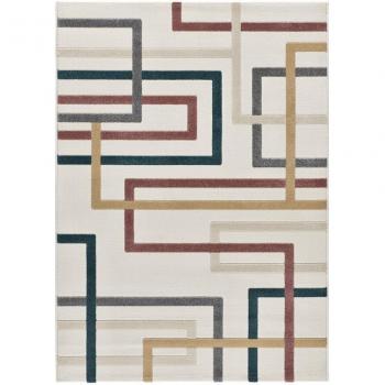 Alfombra Geométrica Karisma Multicolor 80x150 cm, 133x190 cm, 160x230 cm con relieve