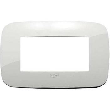 Placa Redonda Vimar Arké 4 Módulos Color Blanco