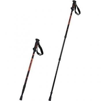 Enkeeo - 2 Pack Bastón de Senderismo Extensible