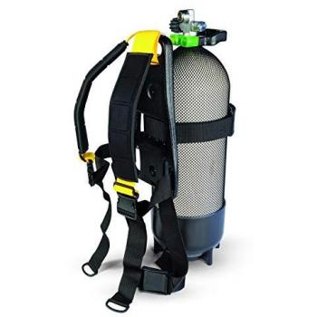 Chaleco Tank Backpack con correas de hombro y respaldo para bombona, hebillas de nailon y correas acolchadas, adultos unisex, negro, talla única