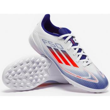 Botas de fútbol Adidas F50 League TF infantiles para niño, multitaco y terreno duro, color blanco (talla 38)
