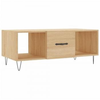 Mesa de centro Sonoma 102x50x40 cm madera contrachapada roble