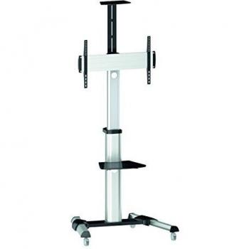 Soporte de TV móvil y ajustable con ruedas para pantallas de 37 a 70, inclinable, capacidad máxima de 50 kg