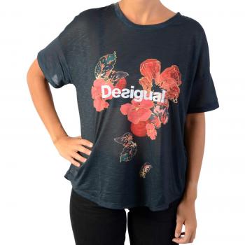 Desigual TS Scarlet Blo 5189 Camisetas, Mujer, Turquesa