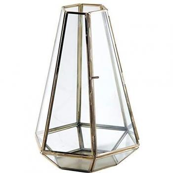 Portavelas de cristal y latón Aubry Gaspard