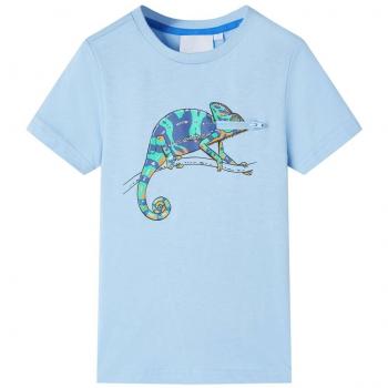 Camiseta infantil de manga corta azul claro 116