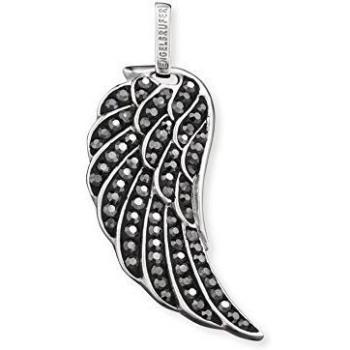 Engelsrufer ala colgante para las mujeres 925-plata con gris cristales 42 mm