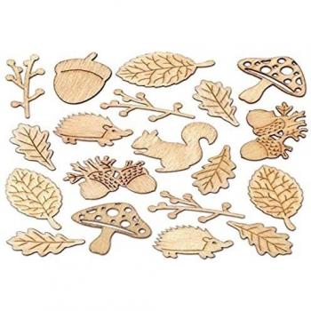 Baker Ross Figuritas de Madera con Motivos otoñales