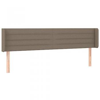Cabecero de Tela Gris Taupe con Orejas 203x16x78/88 cm