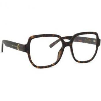 Marc Jacobs Square Brown Havana Prescription Eyeglasses 725 086
