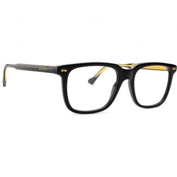 Gucci GG0737O 005 53 Stylish Eyeglasses, Black, Male, Size: 53 MM