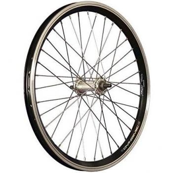 Rueda delantera de bicicleta 20 pulgadas Dynamic4 406-19 eje completo negro/plata.