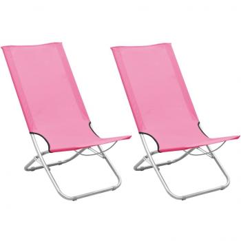 vidaXL Sillas de playa plegables 2 uds