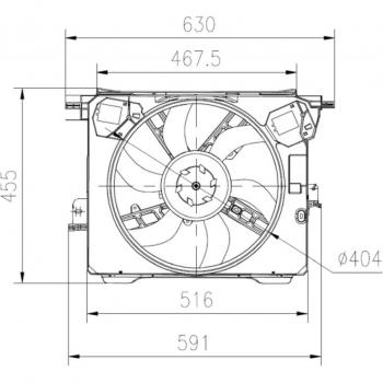 Ventilador de refrigeración del motor NRF 47899