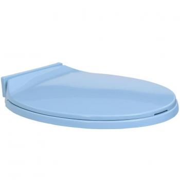 Sonata Soft-Close Toilet Seat Blue Oval