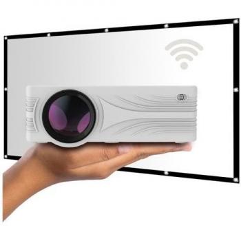 Kit Proyector LED WiFi La Vague LV-HD240 + Pantalla de Proyección LV-STA100FP (HD, 2000 lm, 1920 x 1080 px)