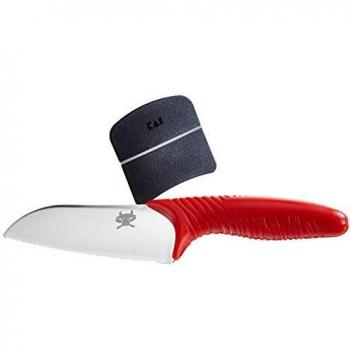 Cuchillo de cocina para niños KAI Junior Tim Mälzer 11 cm con protección para dedos y mango antideslizante