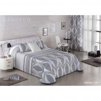 EDREDON CONFORTER - MENA (CAMA 180 - 265 X 270, COLOR 01 GRIS)