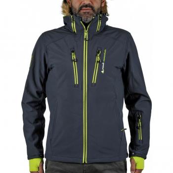 Peak Mountain Casada Softshell Jacket with Faux Fur