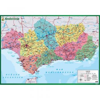 Grupo Erik Vade mapa Andalucía - Tapete escritorio multifuncional protector escolar