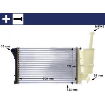 Radiador de motor MAHLE ORIGINAL CR 1451 000S para refrigeración del motor FIAT