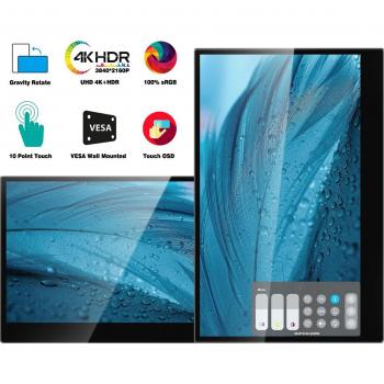 Monitor Portátil Táctil 15.6 4K con Sensor de Gravedad y Rotación Automática para PS5, Xbox One, Nintendo Switch y Macbook Pro