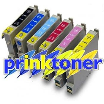 Dual Set of PrinkToner Compatible Ink Cartridges - 12 Units Total, Suitable for Various Epson Stylus Photo Printers, Includes T0481 to T0487 Variants