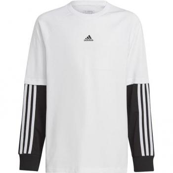 Camiseta de Manga Larga adidas Street Jam 2 en 1 Infantil Blanco/Negro