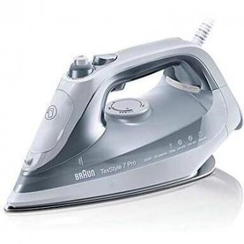 Braun Hogar TexStyle 7 SI7088GY - Plancha, suela Eloxal 3D con planchado bidireccional, golpe de vapor de 230 g, sistemas anticalcar y antigoteo, 2800 W, Gris