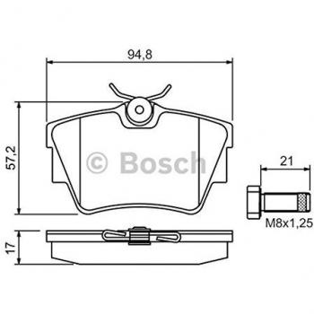 Bosch BP378 Pastillas de freno Eje trasero certificación ECE-R90 1 juego de 4 pastillas