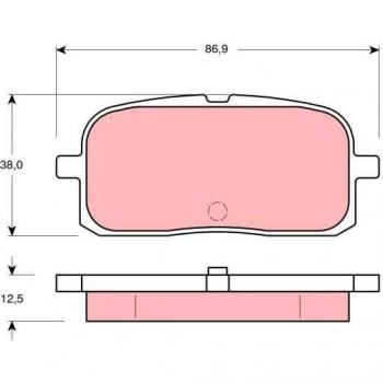 Juego de pastillas de freno TRW GDB3225 para freno de disco trasero