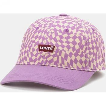 Gorra de algodón Levi's en fucsia con print geométrico