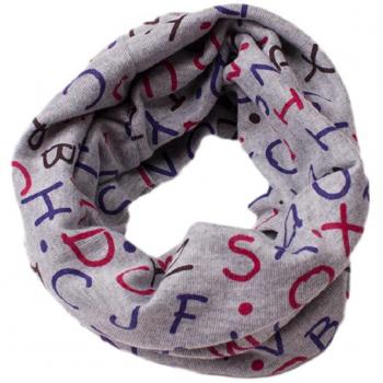 Outflower Enfants écharpe d'hiver Foulard en Coton pour Enfants Écharpe Multi-Usage Peut être Utilisé comme Chapeau Enfant（Gris ）