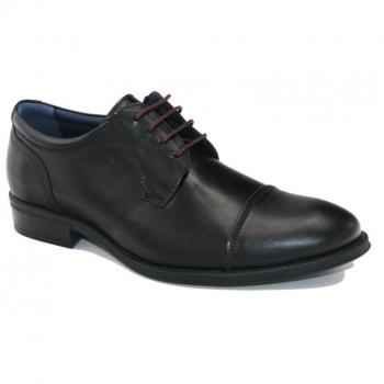 Fluchos | Zapato de Hombre | HERACLES 8412 Memory Negro Zapato de Vestir | Zapato de Piel de Vacuno de Primera Calidad | Cierre con Cordones | Piso de Goma Personalizado